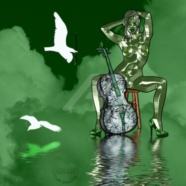 Green Please Digitale Künste mit dem Titel "Green Please" von Abelard, Original-Kunstwerk, Digitale Malerei