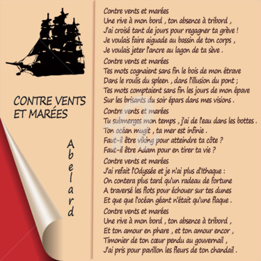 Arts numériques intitulée "CONTRE VENTS ET MAR…" par Abelard, Œuvre d'art originale, Poème