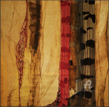 Textile Art με τίτλο "Continuité" από Fatiha Abellache, Αυθεντικά έργα τέχνης, Ακρυλικό