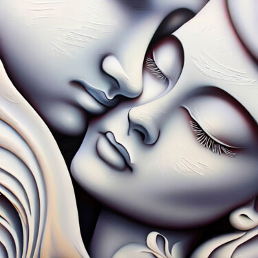 Digitale Kunst getiteld "In love 02" door Abelus, Origineel Kunstwerk, AI gegenereerde afbeelding