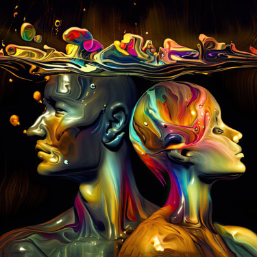 Digital Arts titled "Art liquide 03" by Abelus, Original Artwork, AI generated image