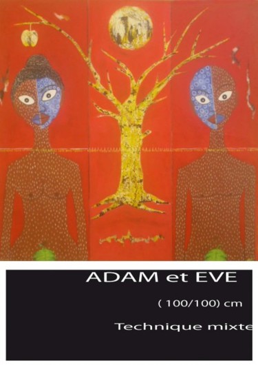 Peinture intitulée "adam et eve" par Abga, Œuvre d'art originale