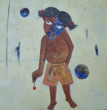 Peinture intitulée "une sucette pour un…" par Abga, Œuvre d'art originale