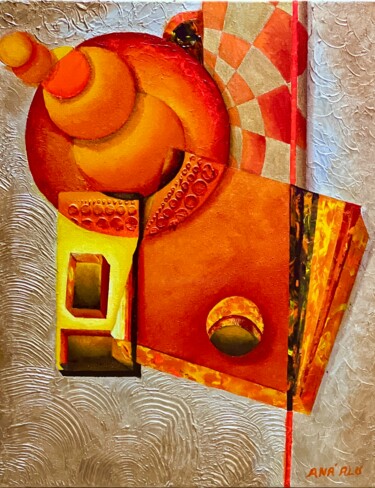 Schilderij getiteld "ORANGE CRUSH" door Andrew (Ana` Alu) Hollimon, Origineel Kunstwerk, Acryl Gemonteerd op Frame voor hout…