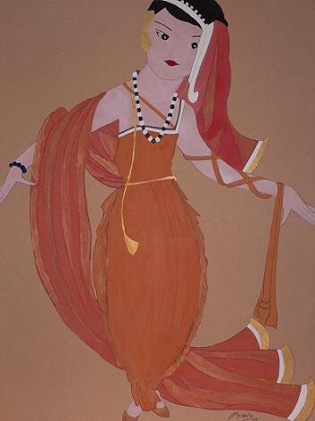 Painting titled "Princess" by Abhilasha Singh, Original Artwork