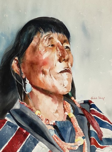NATIVE PRIDE FIRM RESOLVE Peinture intitulée "NATIVE PRIDE FIRM R…" par Abhishek Deheriya, Œuvre d'art originale, Aquarelle