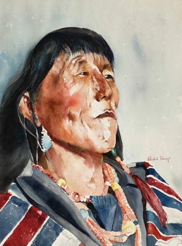 Schilderij getiteld "NATIVE PRIDE FIRM R…" door Abhishek Deheriya, Origineel Kunstwerk, Aquarel