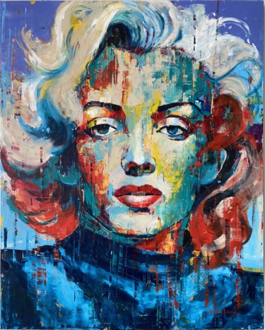 Painting titled "Marilyn Monroe" by Abhishek Deheriya, Original Artwork, Acrylic