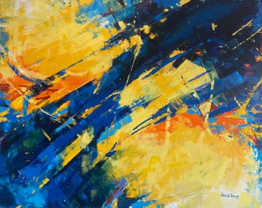 Painting titled "CONFLUENCE" by Abhishek Deheriya, Original Artwork, Acrylic