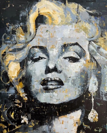 Schilderij getiteld "Marilyn" door Abhishek Deheriya, Origineel Kunstwerk, Acryl