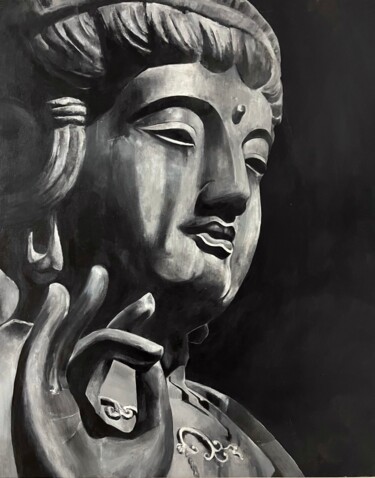 Peinture intitulée "Buddha" par Abhishek Deheriya, Œuvre d'art originale, Acrylique