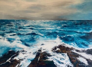 Malarstwo zatytułowany „Seascape by Abhishe…” autorstwa Abhishek Deheriya, Oryginalna praca, Akryl
