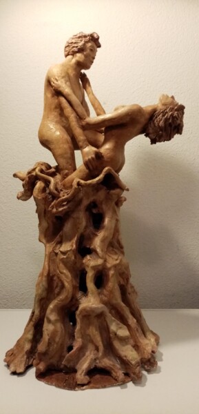 Sculpture titled "Le lien nature" by Abi, Original Artwork, Clay