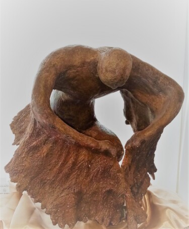 Escultura titulada "Aôho (L'homme oisea…" por Abi, Obra de arte original, Arcilla
