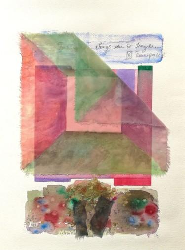 Collages intitulée "Sonnet no. 14" par Monica Rus, Œuvre d'art originale, Aquarelle