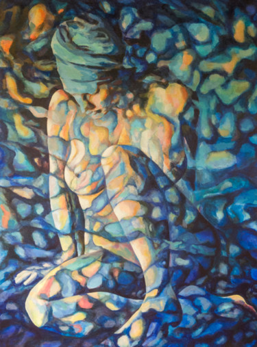Pittura intitolato "Two-Thirds-Water-Pa…" da Abi Jameson, Opera d'arte originale, Acrilico