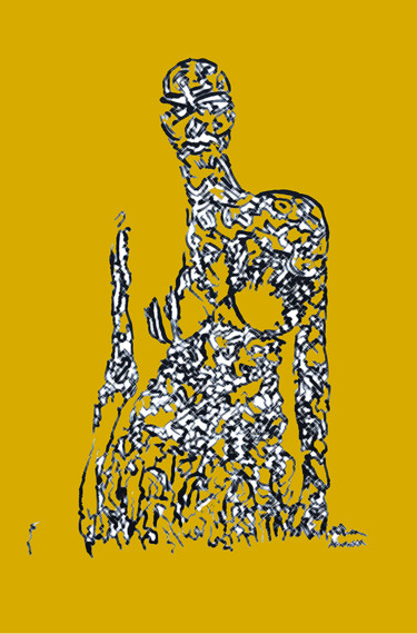 Картина под названием "Yellow Moods" - Abi Jameson, Подлинное произведение искусства, Акрил