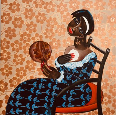 Peinture intitulée "Olabisi  (Dating si…" par Abiodun Ogunfowodu, Œuvre d'art originale, Acrylique