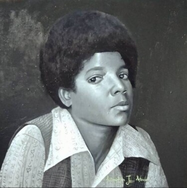 Peinture intitulée "King of Pop" par Abiola Akinokun, Œuvre d'art originale, Acrylique