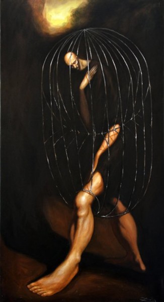 Painting titled "Libertad (paz asegu…" by Abisay Puentes Rodriguez, Original Artwork, Acrylic