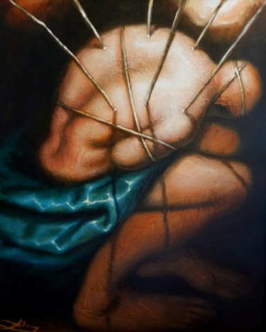 Painting titled "Aridez 1" by Abisay Puentes Rodriguez, Original Artwork, Acrylic