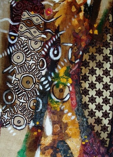 Peinture intitulée "Empreintes" par Abishag, Œuvre d'art originale