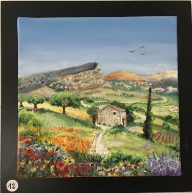 Painting titled "Terre de Provence" by Martine Barthelemy, Original Artwork, Oil
