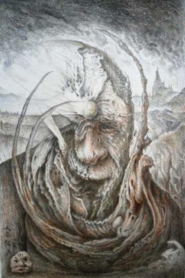 Drawing titled "Menhir" by Tim Seaward, Original Artwork, Other