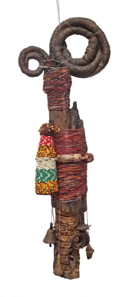 Sculpture intitulée "Grigri 1" par Abou Sidibé, Œuvre d'art originale, Techniques mixtes