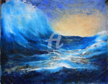 Peinture intitulée "la-vague-2-001.jpg" par A Bourg Art, Œuvre d'art originale, Huile