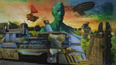 Digital Arts titled "Abe City Zephyr" by Abraham Lincoln Gallery, Original Artwork