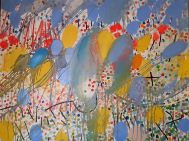 Картина под названием "Дождь в горах" - Ирина Абрамова, Подлинное произведение искусства, Масло