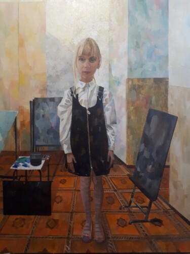 Картина под названием "Уля" - Ирина Абрамова, Подлинное произведение искусства, Масло Установлен на Деревянная рама для носи…