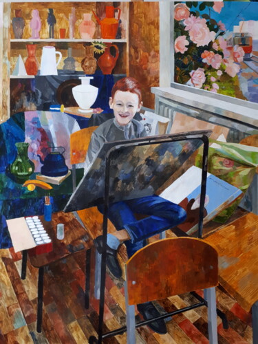 Картина под названием "Федор Насреддинов" - Ирина Абрамова, Подлинное произведение искусства, Масло