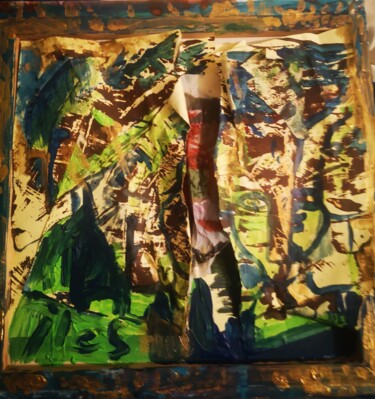 Картина под названием "Impression... Végét…" - Abricodéal Îles, Подлинное произведение искусства, Акрил
