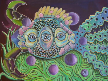 Pintura titulada ""The Crustacean"" por Agota Olimpija Bričkutė, Obra de arte original, Oleo