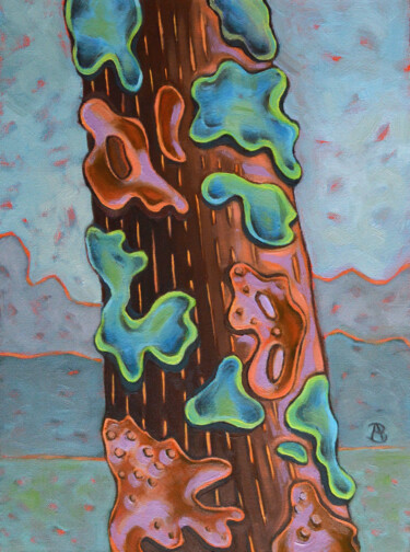 Peinture intitulée ""The tree's friends…" par Agota Olimpija Bričkutė, Œuvre d'art originale, Huile