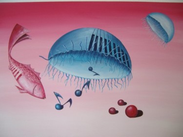 "jellyfish and music" başlıklı Tablo Önder Bora tarafından, Orijinal sanat