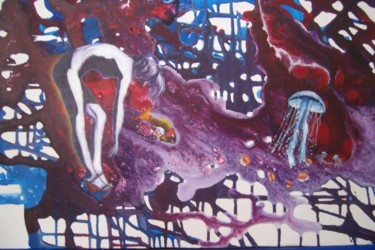 "women and jellyfish…" başlıklı Tablo Önder Bora tarafından, Orijinal sanat, Petrol