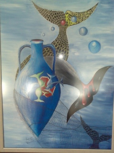 "life is at the sea" başlıklı Tablo Önder Bora tarafından, Orijinal sanat, Petrol