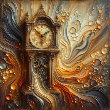 Digitale Kunst getiteld "Timeless Echoes: Th…" door Abstract Bliss, Origineel Kunstwerk, AI gegenereerde afbeelding