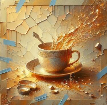 Digital Arts titled "Timeless Brew" by Abstract Bliss, Original Artwork, Digital Collage