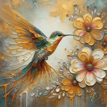 数字艺术 标题为“Fluttering Symphony” 由Abstract Bliss, 原创艺术品, 数字油画