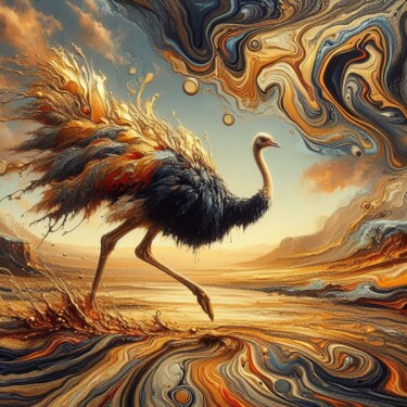 Arte digital titulada "Desert Stride" por Abstract Bliss, Obra de arte original, Pintura Digital