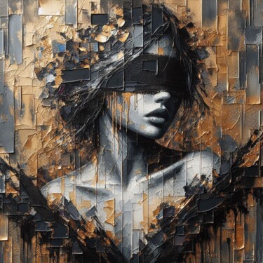 Arte digital titulada "Blind Justice- No w…" por Abstract Bliss, Obra de arte original, Pintura Digital