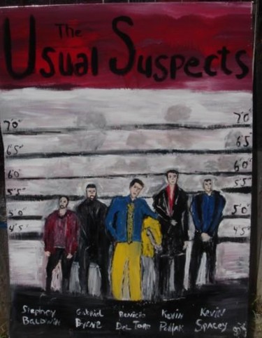 Painting titled "The Usual Suspects" by The Abstract Surrealist, Original Artwork