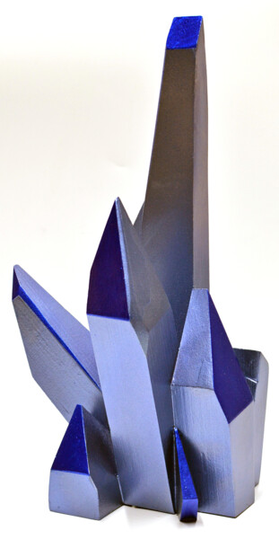 Skulptur mit dem Titel "Sapphires" von Pablo Alfredo De La Peña, Original-Kunstwerk, Holz