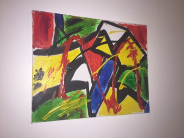 Painting titled "Bcn Tls" by Abstraite Mrc., Original Artwork, Acrylic