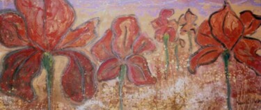 Painting titled "FLORES MARIA HELENA" by Marcelo Abuchalla, Original Artwork, Oil