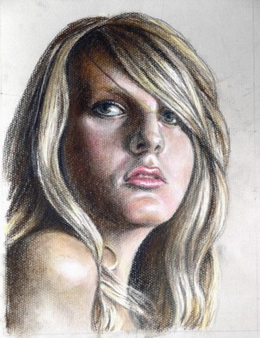 Картина под названием "Female portrait" - Andrew Volodutsky, Подлинное произведение искусства, Масло